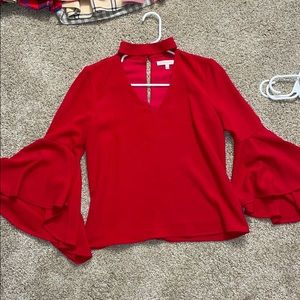 WAYF ruffle bell sleeve